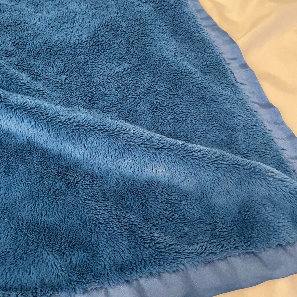 Cloud Island Gray Dog Blue Security Blanket White Stars Lovey 29x28.5” - Picture 11 of 14